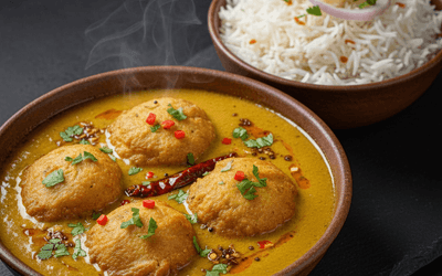 Punjabi Kadhi Chaval