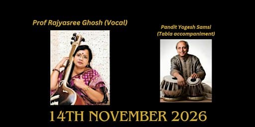 Prof Rajyasree Ghosh (Vocal) with Pt Yogesh Samsi (Tabla Accompaniment)